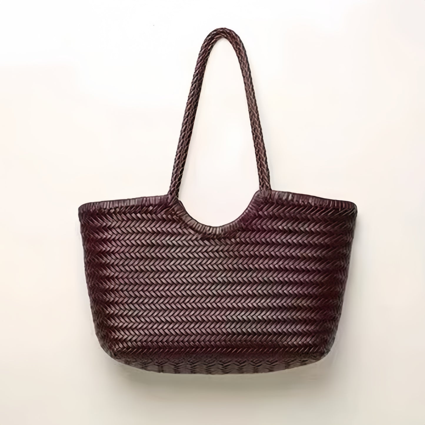Genuine leather woven women's bag handbag shoulder bag