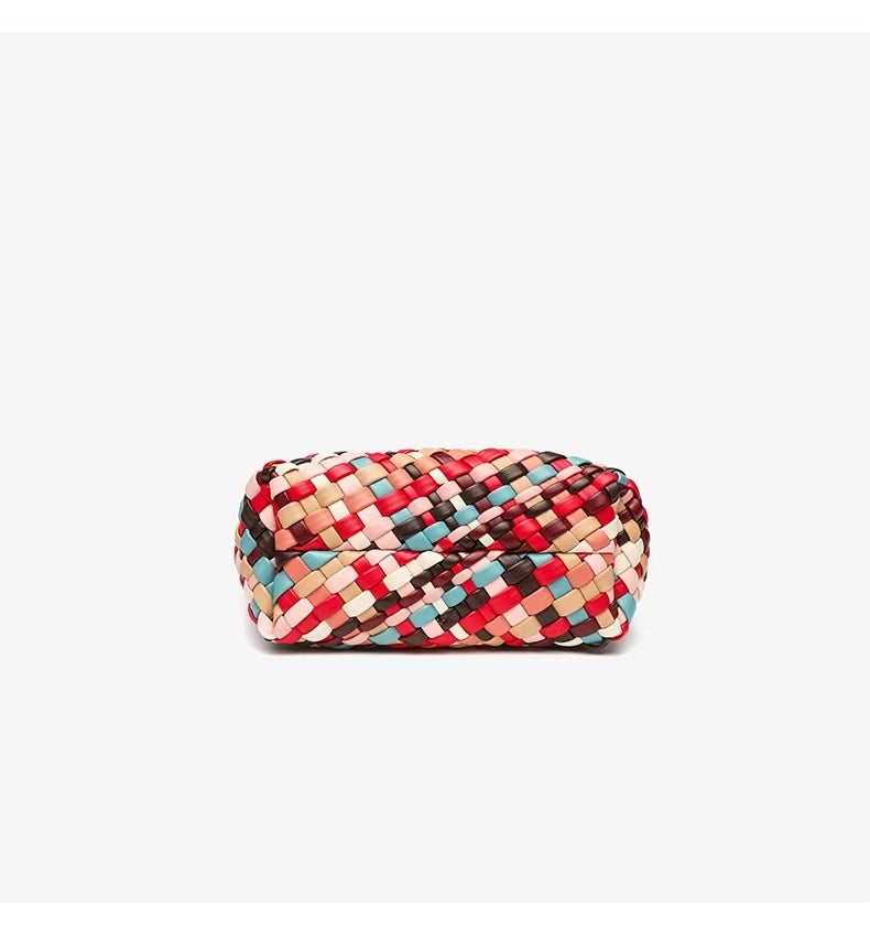 2025 new hand-woven tote bag light and colorful more eye-catching
