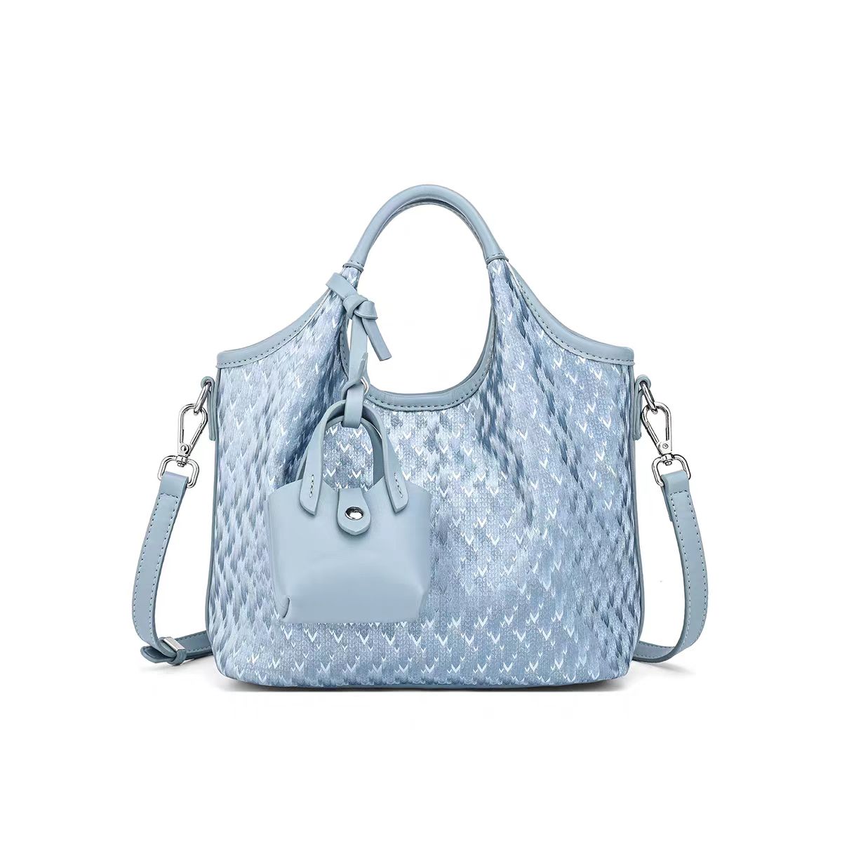 Blue Tote Bag Women's Commuter Shoulder Crossbody