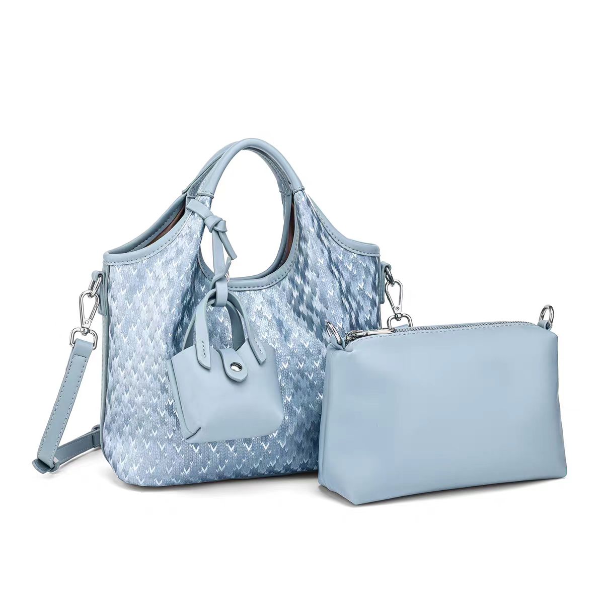 Blue Tote Bag Women's Commuter Shoulder Crossbody