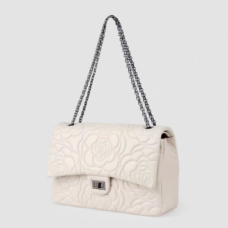 Camellia print women's bag shoulder and crossbody design