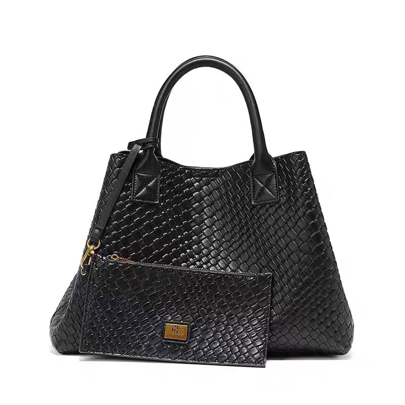 Woven women's bag large capacity handbag crossbody commuter style