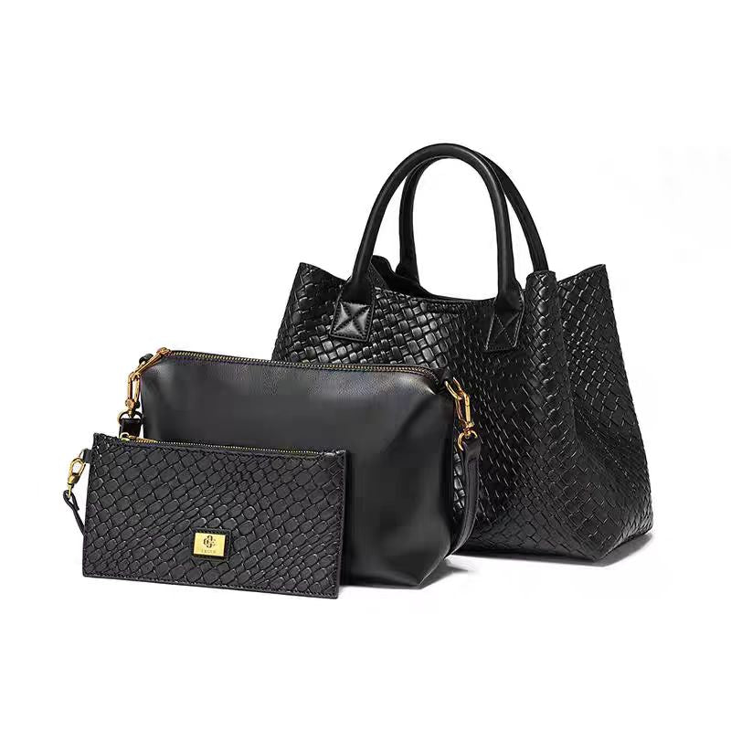 Woven women's bag large capacity handbag crossbody commuter style