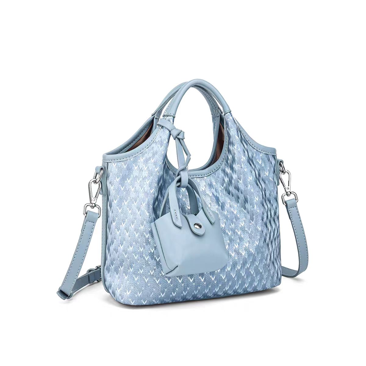 Blue Tote Bag Women's Commuter Shoulder Crossbody
