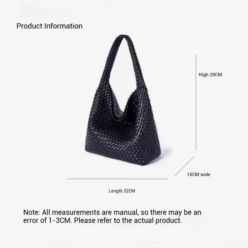 Woven shoulder bag for women large capacity high quality