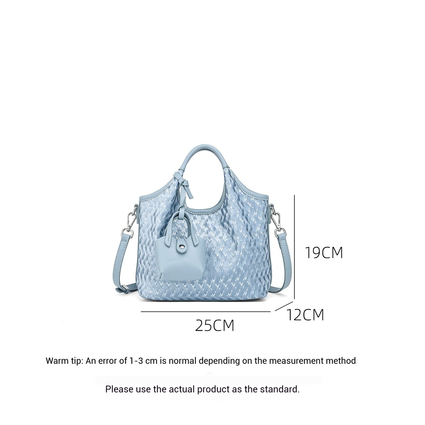 Blue Tote Bag Women's Commuter Shoulder Crossbody