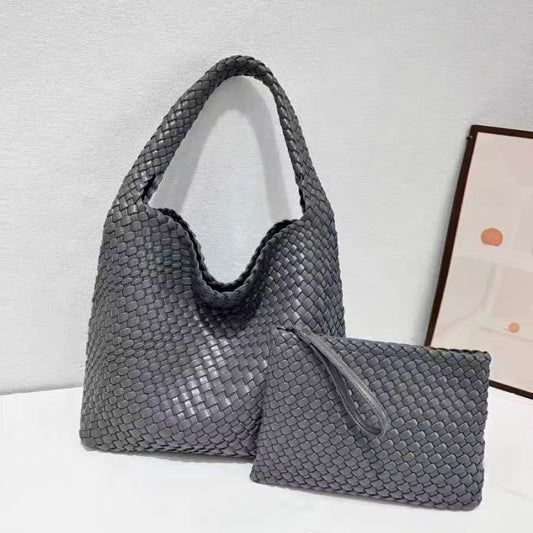 Hand-woven women's bag large capacity underarm bag 2025 new niche design