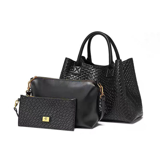 Woven women's bag  large capacity  handbag  crossbody  commuter style