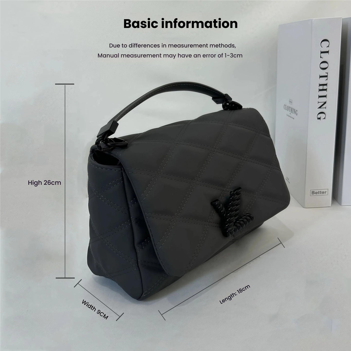 Simple and Stylish V Design Bag with Two Strap Options for Daily Outfits